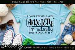 Funny Mental Health SVG Sarcastic Anxiety T-shirt Mug Design Product Image 4