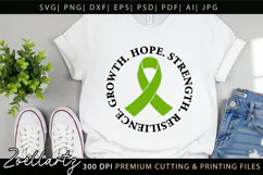Mental Health Awareness SVG Green Ribbon SVG Hope T-shirt Product Image 7