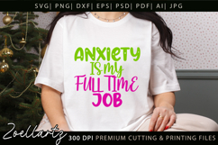 Funny Mental Health SVG Sarcastic Anxiety T-shirt Mug Design Product Image 2