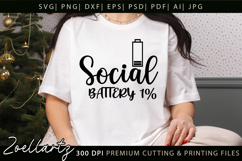 Funny Mental Health SVG Sarcastic Anxiety T-shirt Mug Design Product Image 1