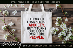 Funny Mental Health SVG Sarcastic Anxiety T-shirt Mug Design Product Image 3