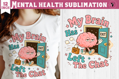 Mental Health Sublimation | Funny Self Care clipart Product Image 1