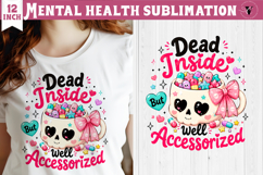 Mental Health Sublimation Bundle | Funny Self Care cliparts Product Image 13