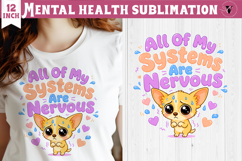 Mental Health Sublimation | Funny Self Care clipart Product Image 1