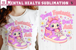 Mental Health Sublimation Bundle | Funny Self Care cliparts Product Image 19
