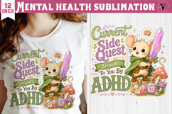 Mental Health Sublimation | Funny Self Care clipart Product Image 1