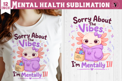 Mental Health Sublimation | Funny Self Care clipart Product Image 1