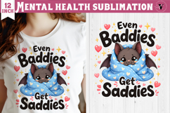 Mental Health Sublimation | Funny Self Care clipart Product Image 1