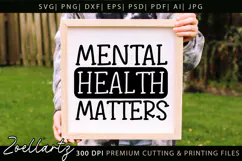 Mental Health Matters SVG PNG Sarcastic Anxiety T-shirt Mug Product Image 2