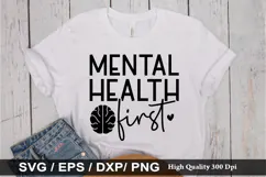 Mental Health Quotes Design - Mental Health T-shirt Design Product Image 3