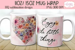 Mental health mug wrap sublimation PNG, 11oz 15oz mugs Product Image 1
