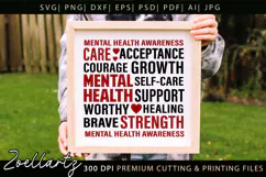 Mental Health Subway Art SVG Social Anxiety T-shirt Mug Product Image 1