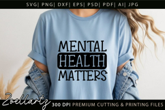 Mental Health Matters SVG PNG Sarcastic Anxiety T-shirt Mug Product Image 3