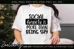 Mental Health Awareness SVG Funny Sarcastic Anxiety T-shirt Product Image 1