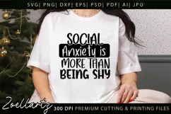 Mental Health Awareness SVG Funny Sarcastic Anxiety T-shirt Product Image 1