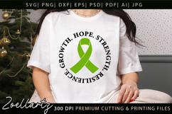 Mental Health Awareness SVG Green Ribbon SVG Hope T-shirt Product Image 1