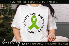 Mental Health Awareness SVG Green Ribbon SVG Hope T-shirt Product Image 1