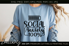 Social Anxiety Funny Quote SVG Sarcastic Mental Health SVG Product Image 3