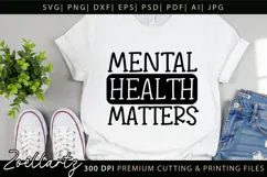 Mental Health Matters SVG PNG Sarcastic Anxiety T-shirt Mug Product Image 5