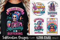 Funny Skeletons Sarcastic Retro PNG Sublimation Product Image 3
