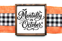 Black and white October SVG PNG DXF EPS