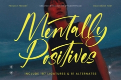 Mentally Positives - Bold Brush Font Product Image 1
