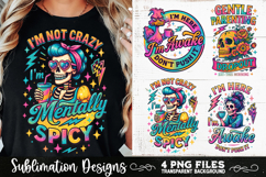 Funny Skeletons Sarcastic Retro PNG Sublimation Product Image 6