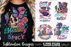 Funny Skeletons Sarcastic Retro PNG Sublimation Product Image 4