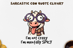 Sarcastic Cow PNG Sublimation Design. Product Image 1