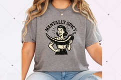 Mentally Spicy PNG,Funny Humor PNG,Sarcasm PNG Design Product Image 6