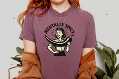 Mentally Spicy PNG,Funny Humor PNG,Sarcasm PNG Design Product Image 8