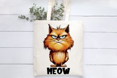 Meow Funny Cat Sublimation | Grumpy Cat Printable PNG Product Image 3