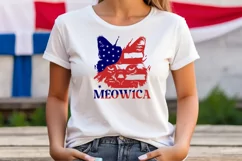 Meowica SVG, Funny SVG, Cat SVG, Cat Lover,Patriotic Cat SVG Product Image 2