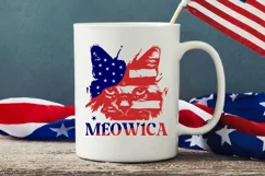 Meowica SVG, Funny SVG, Cat SVG, Cat Lover,Patriotic Cat SVG Product Image 4