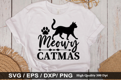 Christmas Cat SVG Design - Christmas T-shirt Design Product Image 3