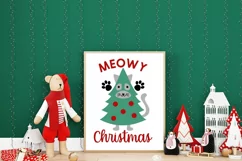 Meowy Christmas on a sign