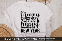 Christmas Cat SVG Design - Christmas T-shirt Design Product Image 5