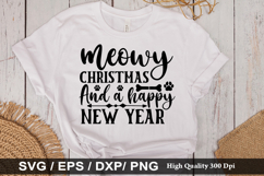 Christmas Cat SVG Design - Christmas T-shirt Design Product Image 2