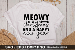Christmas Cat SVG Design - Christmas T-shirt Design Product Image 3