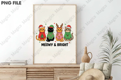 Meowy Christmas Cat Sublimation Png Product Image 3