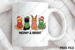 Meowy Christmas Cat Sublimation Png Product Image 4