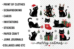 Meowy Christmas Cats PNG, Trendy Christmas Cat Product Image 3
