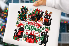 Meowy Christmas Cats PNG, Trendy Christmas Cat Product Image 4