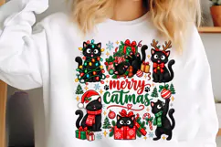 Meowy Christmas Cats PNG, Trendy Christmas Cat Product Image 5