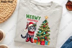 Meowy Christmas, Funny Christmas Cat Png Product Image 3