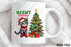 Meowy Christmas, Funny Christmas Cat Png Product Image 4