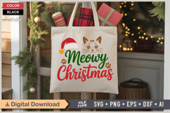 Meowy Christmas SVG | Christmas SVG | Holiday SVG | Xmas SVG Product Image 5