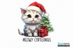 Meowy christmas Sublimation PNG Product Image 1