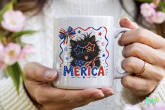 Merica 4th of July Cat Clipart Product Image 3