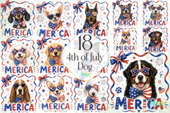 Merica 4th of July Dog Clipart Bundle Product Image 1